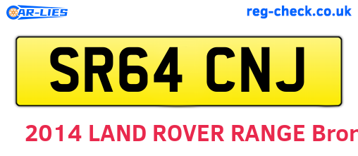 SR64CNJ are the vehicle registration plates.