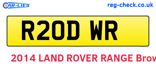 R20DWR are the vehicle registration plates.