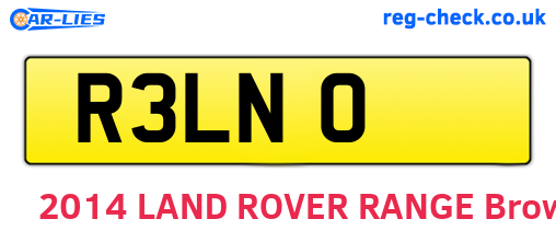 R3LNO are the vehicle registration plates.