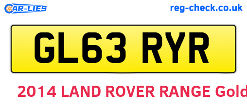 GL63RYR are the vehicle registration plates.