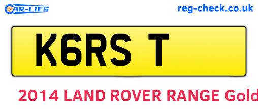 K6RST are the vehicle registration plates.
