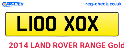 L100XOX are the vehicle registration plates.