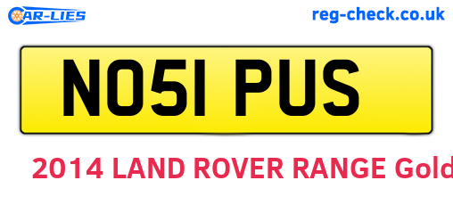 NO51PUS are the vehicle registration plates.