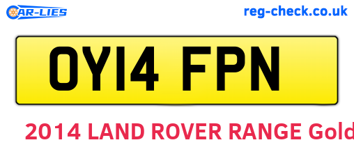 OY14FPN are the vehicle registration plates.