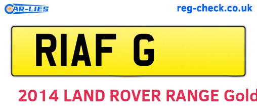 R1AFG are the vehicle registration plates.