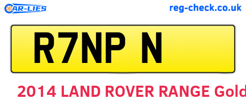 R7NPN are the vehicle registration plates.