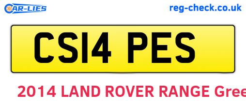 CS14PES are the vehicle registration plates.