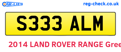 S333ALM are the vehicle registration plates.