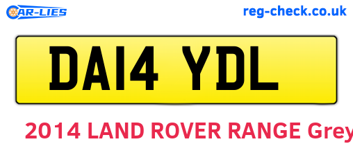 DA14YDL are the vehicle registration plates.