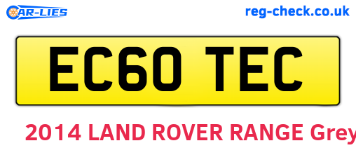 EC60TEC are the vehicle registration plates.