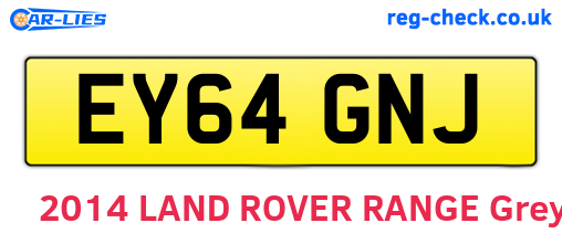 EY64GNJ are the vehicle registration plates.