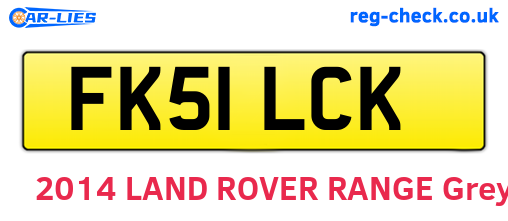 FK51LCK are the vehicle registration plates.