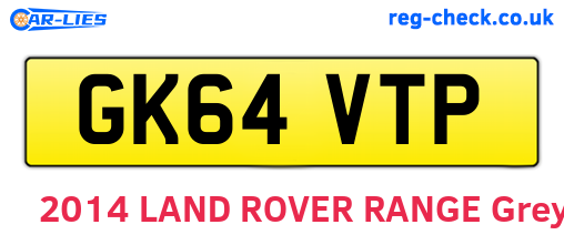 GK64VTP are the vehicle registration plates.