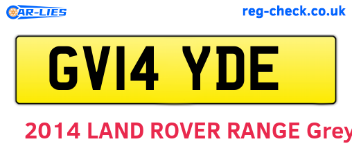 GV14YDE are the vehicle registration plates.