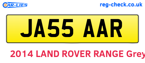 JA55AAR are the vehicle registration plates.