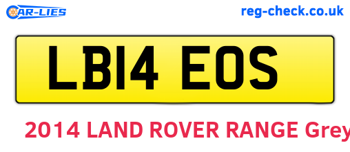 LB14EOS are the vehicle registration plates.