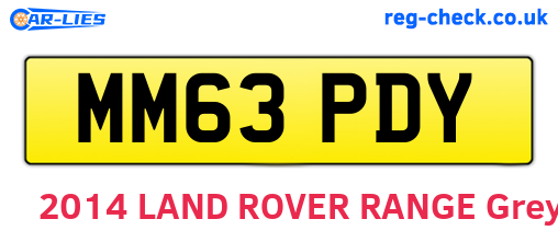 MM63PDY are the vehicle registration plates.