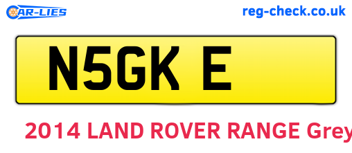 N5GKE are the vehicle registration plates.
