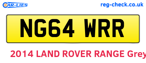NG64WRR are the vehicle registration plates.