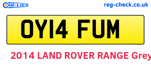 OY14FUM are the vehicle registration plates.