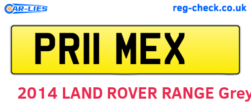 PR11MEX are the vehicle registration plates.