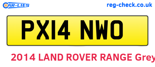 PX14NWO are the vehicle registration plates.