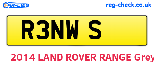 R3NWS are the vehicle registration plates.