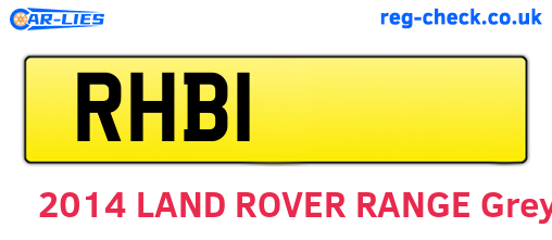 RHB1 are the vehicle registration plates.