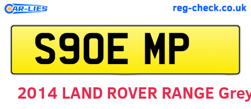 S90EMP are the vehicle registration plates.