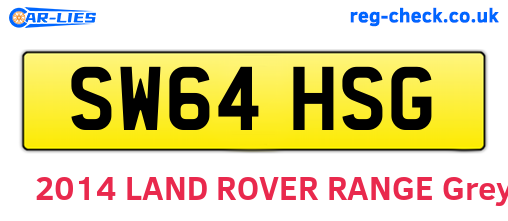 SW64HSG are the vehicle registration plates.