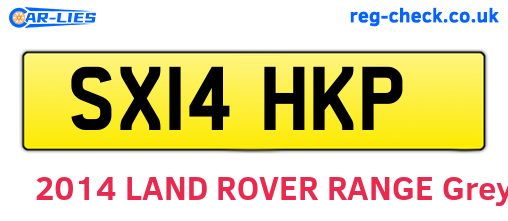 SX14HKP are the vehicle registration plates.
