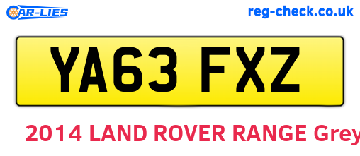 YA63FXZ are the vehicle registration plates.