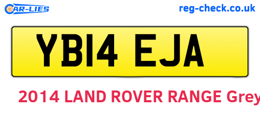 YB14EJA are the vehicle registration plates.