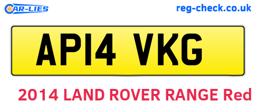 AP14VKG are the vehicle registration plates.