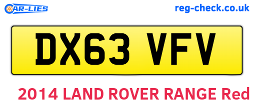 DX63VFV are the vehicle registration plates.