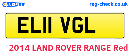 EL11VGL are the vehicle registration plates.