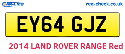 EY64GJZ are the vehicle registration plates.