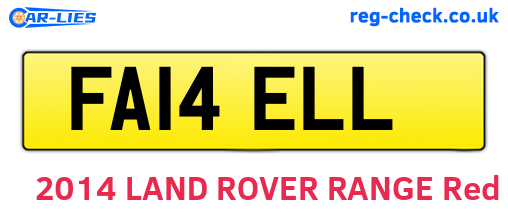 FA14ELL are the vehicle registration plates.