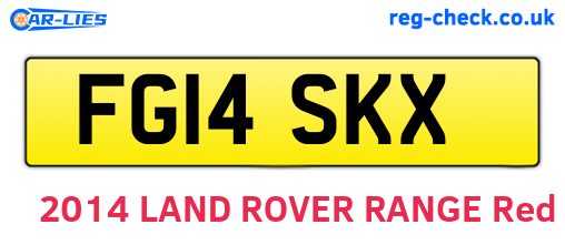 FG14SKX are the vehicle registration plates.