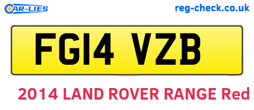 FG14VZB are the vehicle registration plates.
