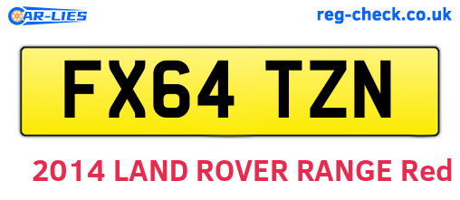 FX64TZN are the vehicle registration plates.