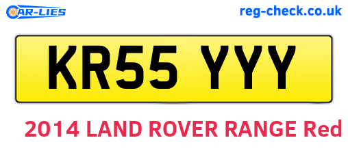 KR55YYY are the vehicle registration plates.