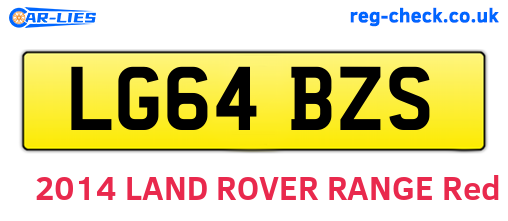 LG64BZS are the vehicle registration plates.