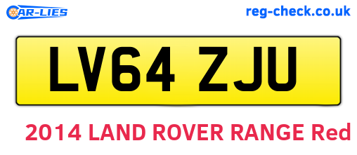 LV64ZJU are the vehicle registration plates.