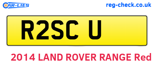 R2SCU are the vehicle registration plates.