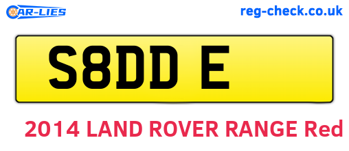 S8DDE are the vehicle registration plates.