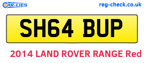 SH64BUP are the vehicle registration plates.