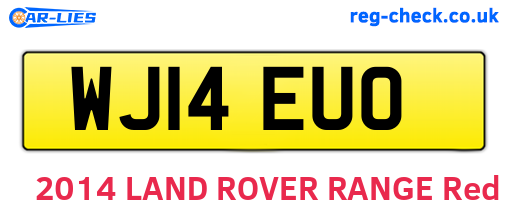 WJ14EUO are the vehicle registration plates.