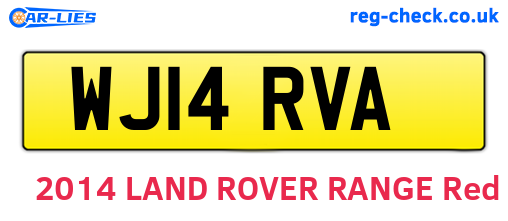 WJ14RVA are the vehicle registration plates.