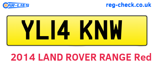 YL14KNW are the vehicle registration plates.